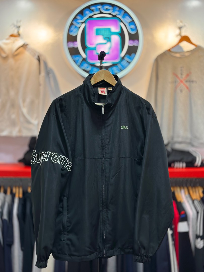Supreme lacoste store track jacket black
