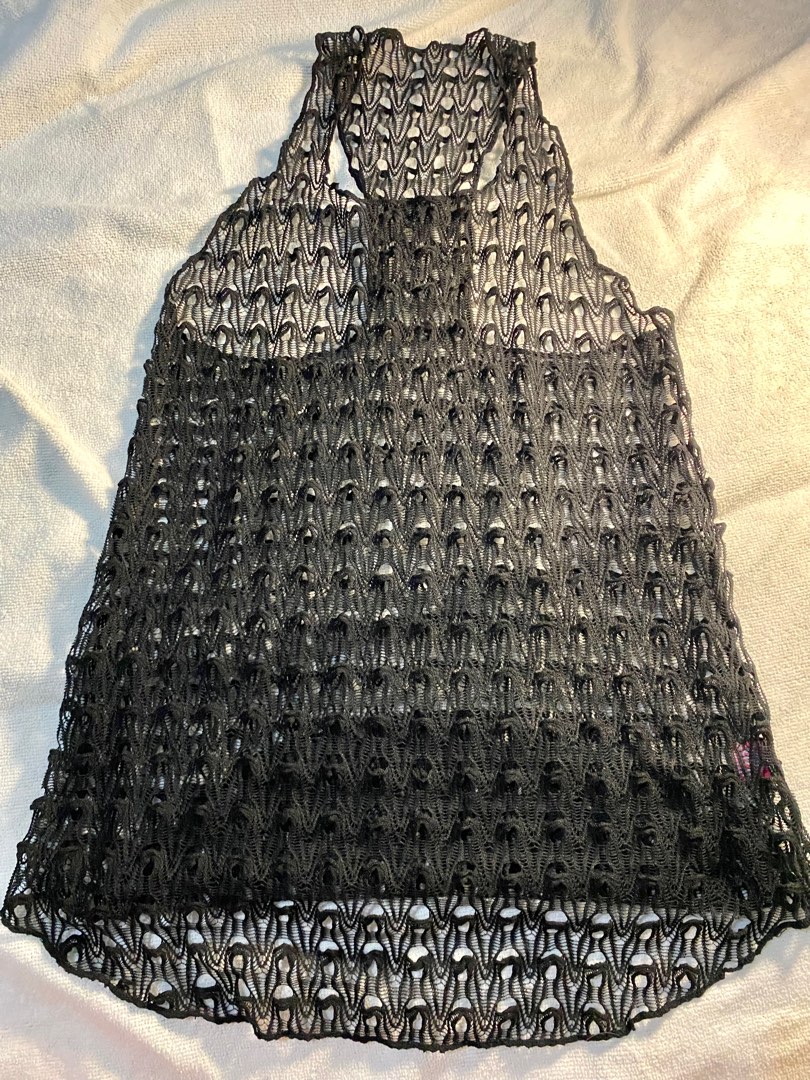 Swimsuit Cover Up black laced on Carousell