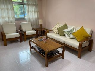 Teakwood Sofa Set 3 + 1 + 1 
