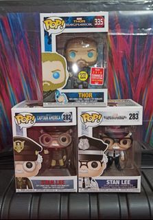 Thor Odin Force GITD and Stan Lee Cameos Avengers Marvel Funko Pop Bundle