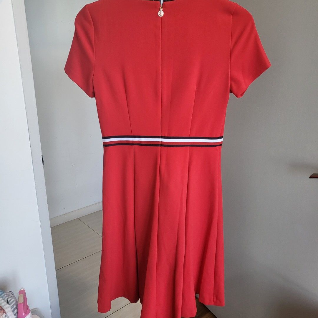 Tommy hilfiger Red fit and flare dress