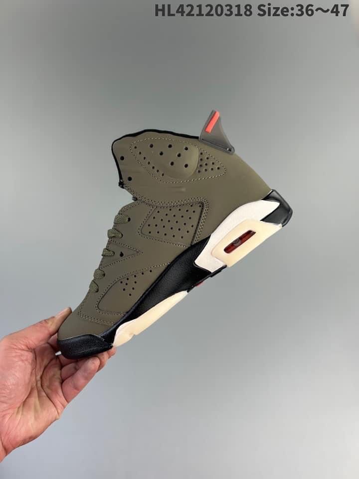 Travis scott air clearance jordan 6 medium olive