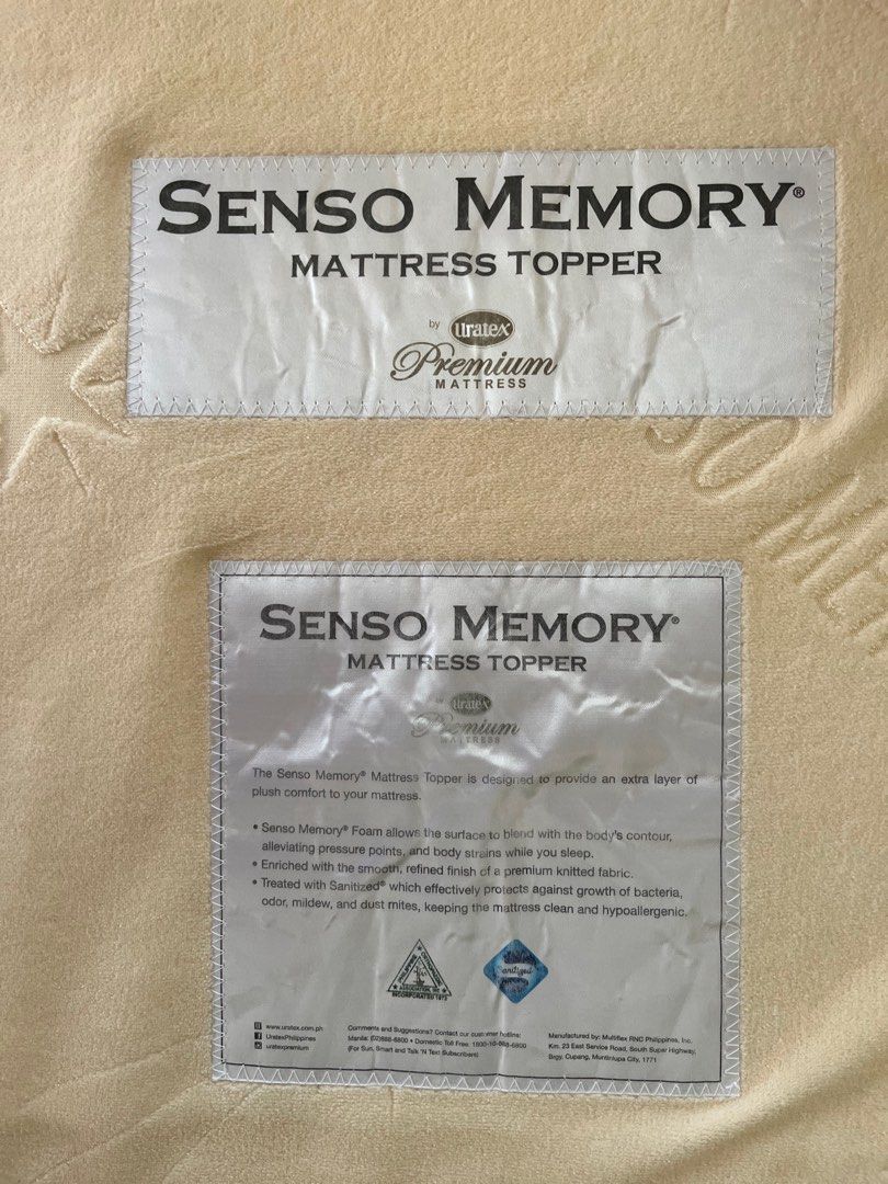 Uratex Memory Foam Topper on Carousell