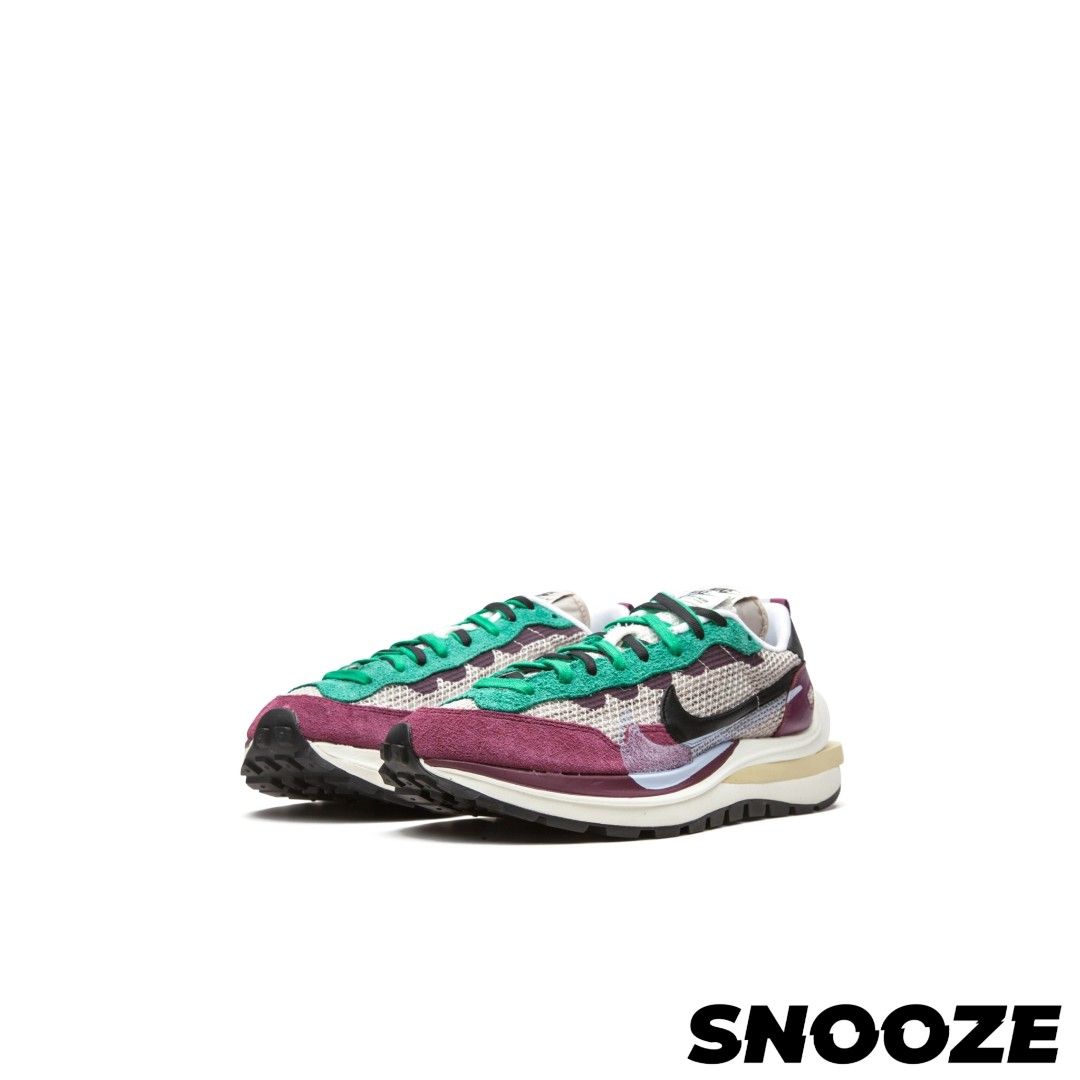 Neptune Green Sacai Vaporwaffle Maroon US5&10| NIKE X SACAI