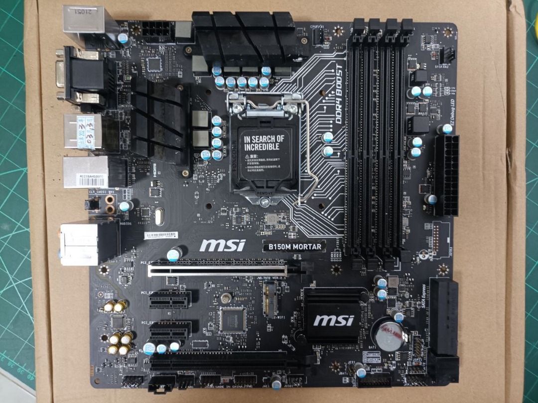 Used Msi B150M Mortar [Socket 1151] Ddr4 64Gb Matx Original Used Mainboard,  Computers & Tech, Parts & Accessories, Computer Parts On Carousell