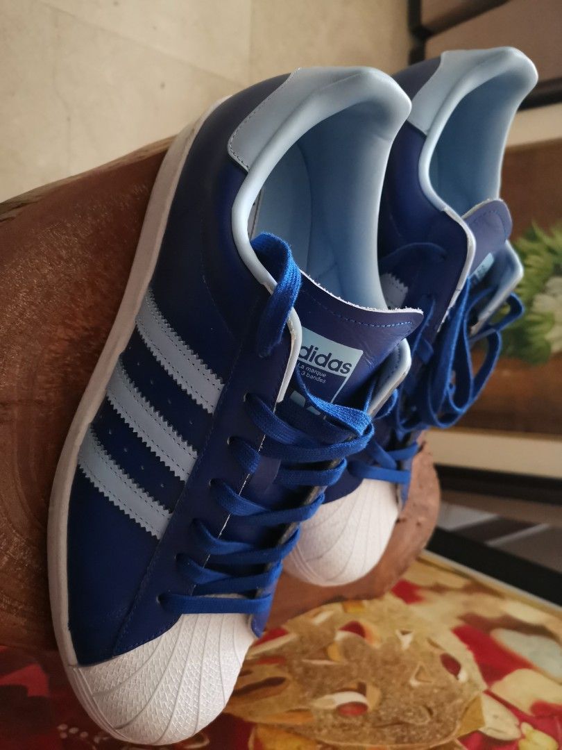 Adidas superstar blue and white sales