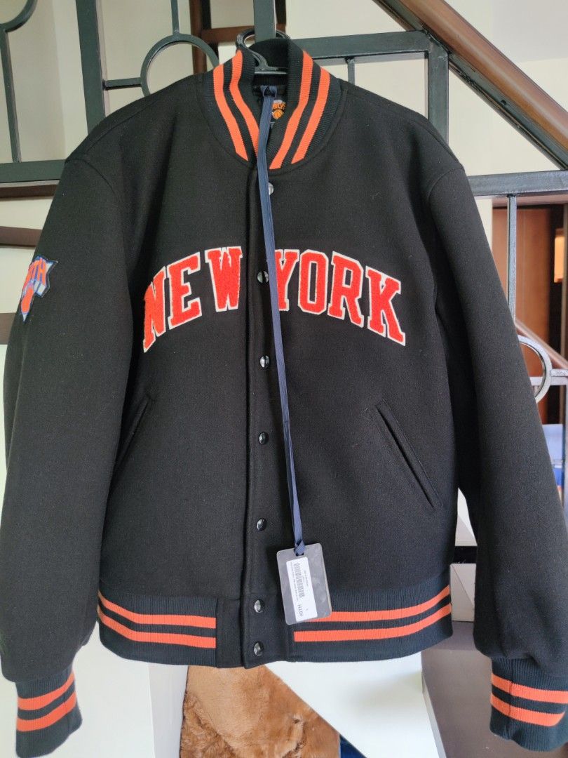 kith knicks varsity jacket
