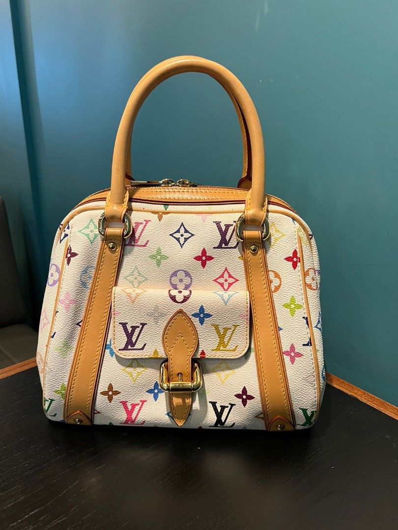 VGC LOUIS Vuitton takashi murakami priscilla multicolor white bag