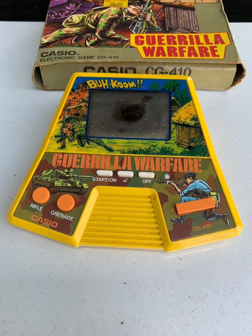 Vintage Retro Rare Casio CG 410 Guerilla Warfare Game Vintage