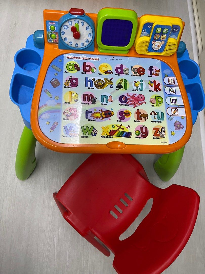 Vtech Desk Learning 3 in 1 include 9 touch interactive pages and upgraded chair, Babies & Kids