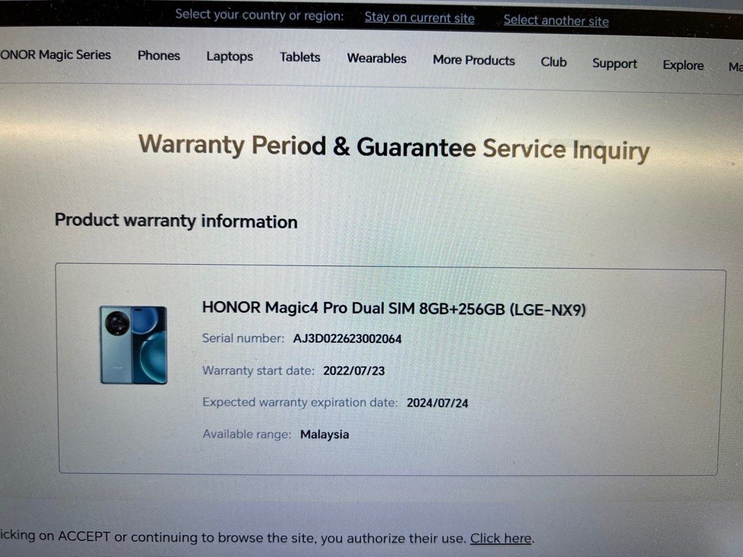 [WARRANTY UNTIL 24/7/2024] HONOR MAGIC 4 PRO BLACK 8GB RAM + 256GB ROM (FULL SET BOX), Mobile