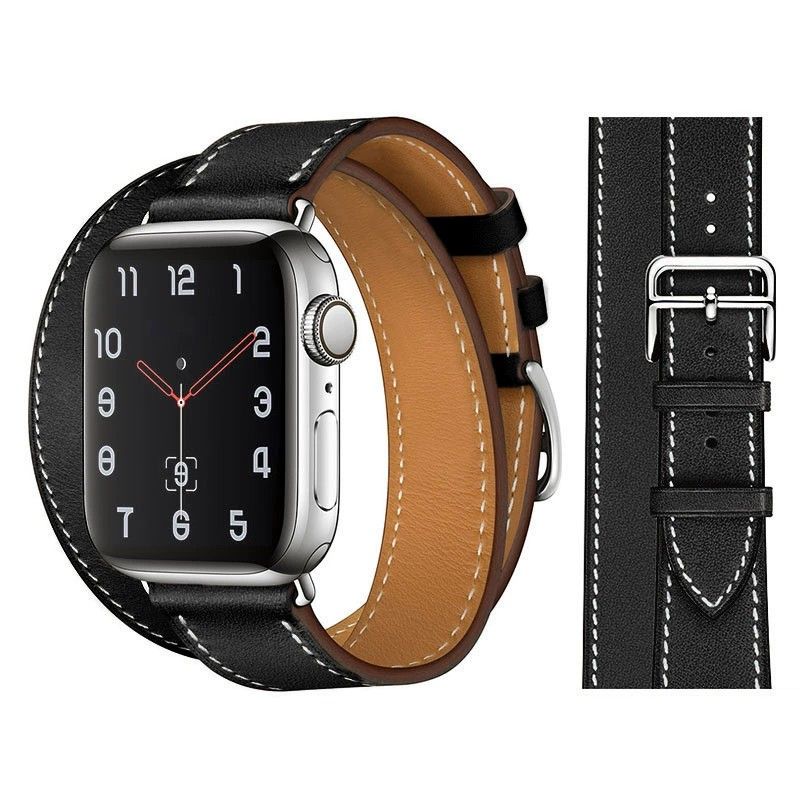 Double loop watch band outlet
