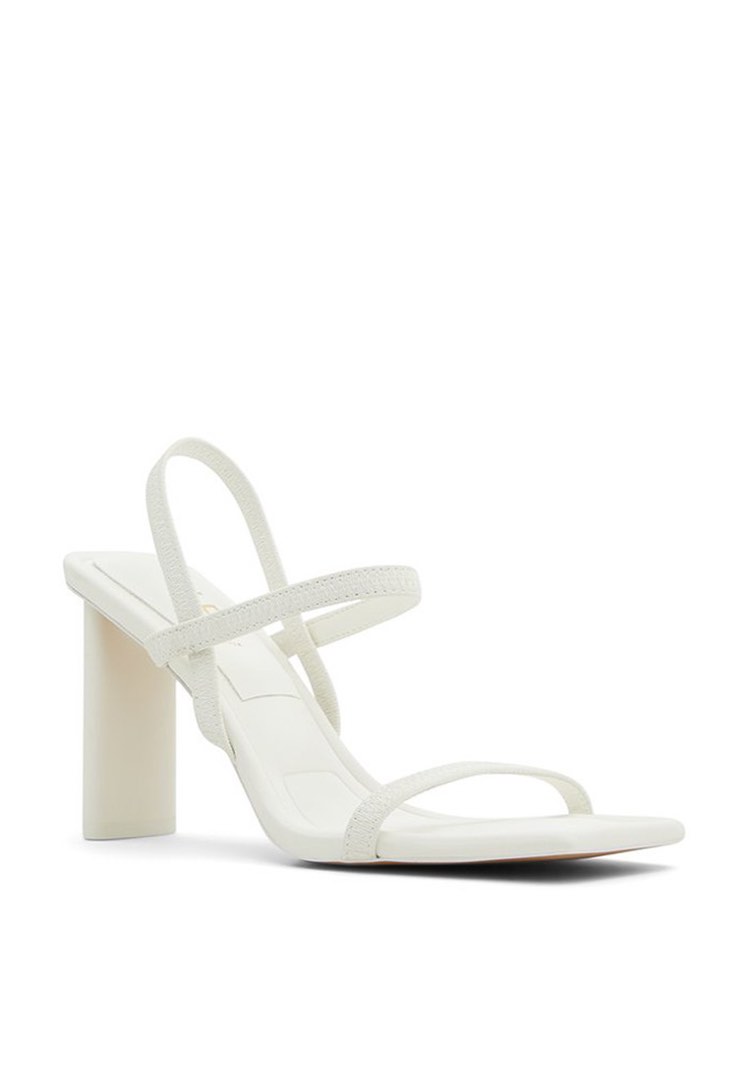 White shop sandal heels