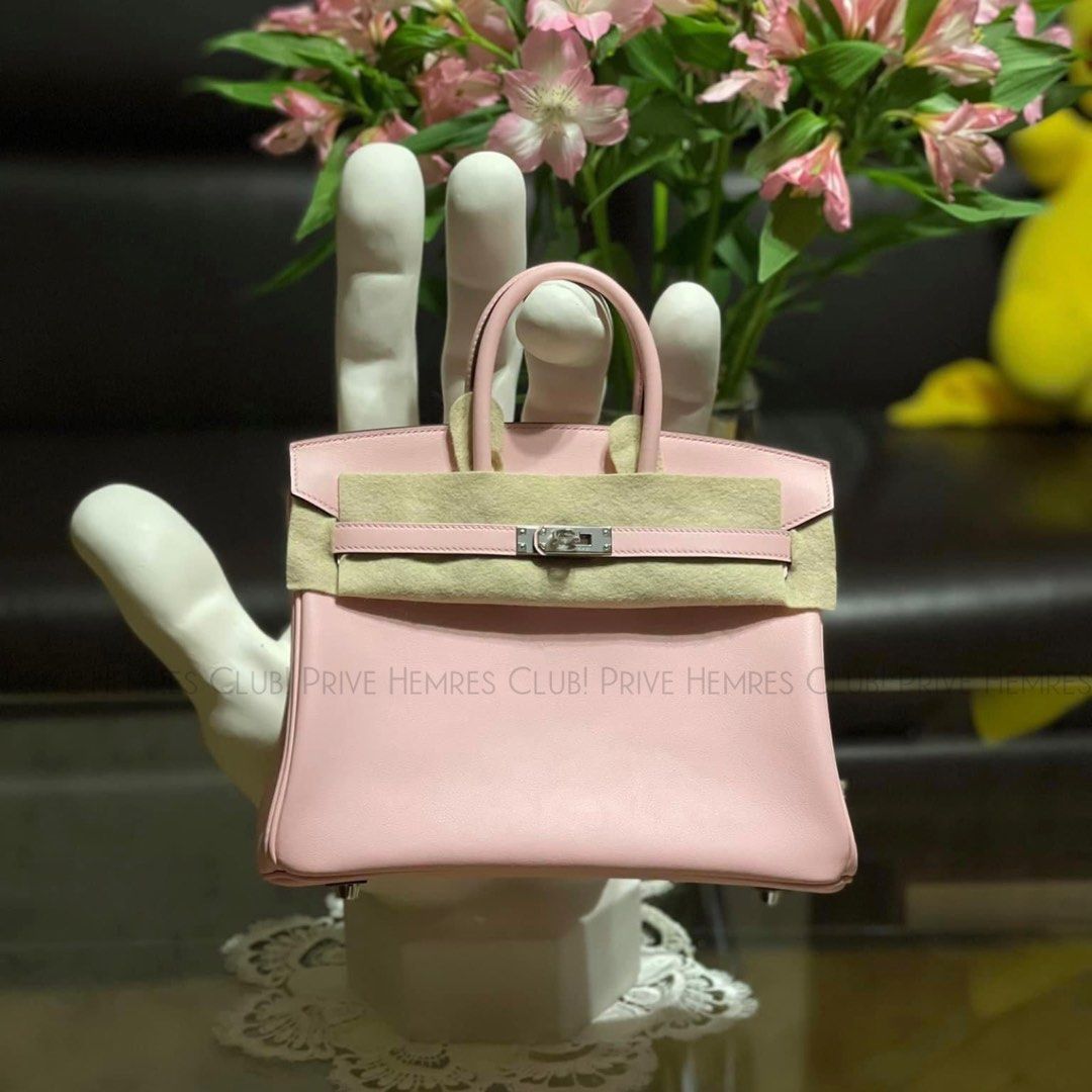 Hermes Birkin 25 Bag Rose Sakura Swift Gold Hardware Rare