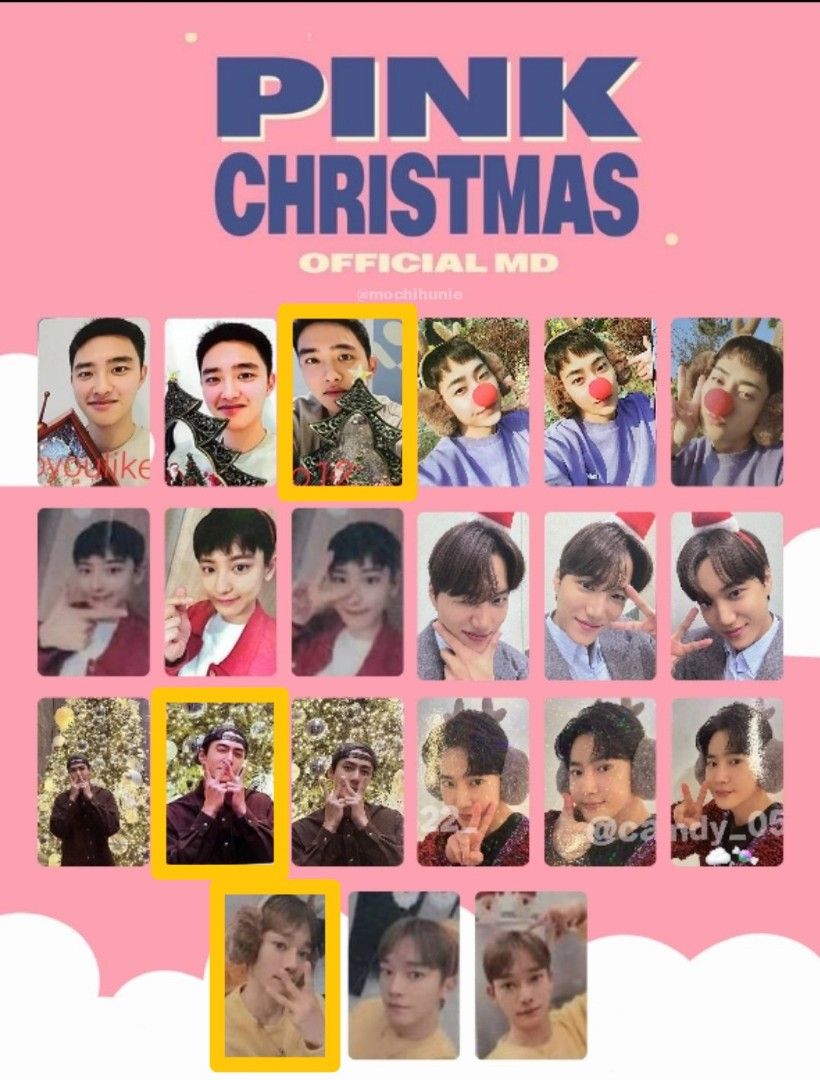ベッキョン EXO PINK CHRISTMAS MD トレカ - K-POP・アジア
