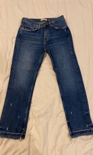 Zara Authentic Semi Cropped Straight Jeans