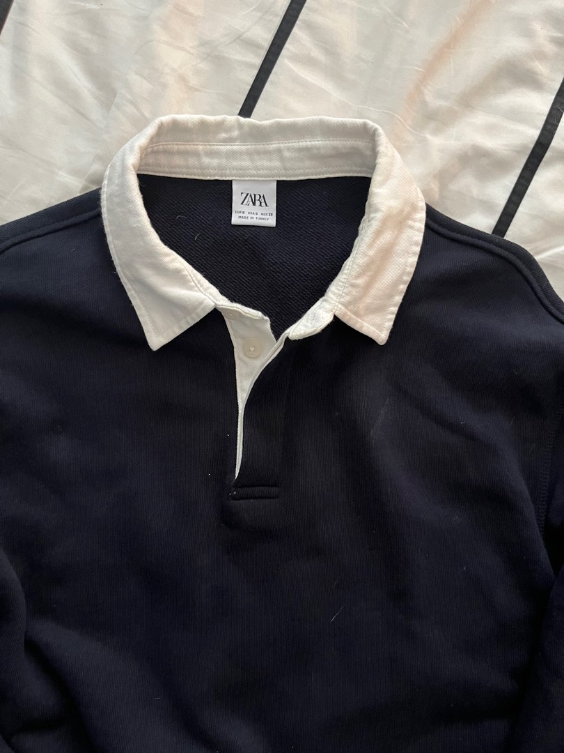 Zara Rugby Polo Long Sleeves on Carousell