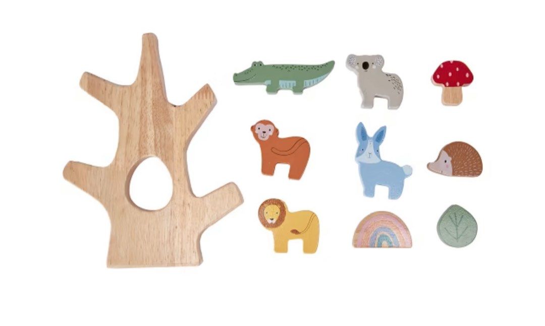 Anko 10 Piece Wooden Balance Tree, Babies & Kids, Infant Playtime on ...