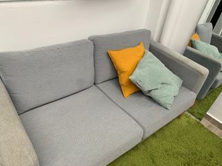 2 seater Sofa with two cushions.