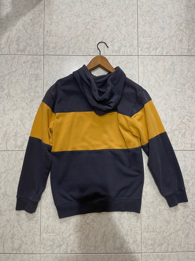 2nd Hand Anko Blue and Yellow Hoodie S, Men's Fashion, Tops & Sets ...