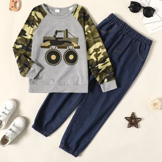 🆕️  Boy truck jeans set.