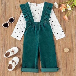 🆕️  Girl corduroy overall set.