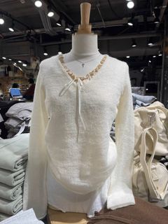 白色透視針織毛衣 white see through sweater64235021234177110