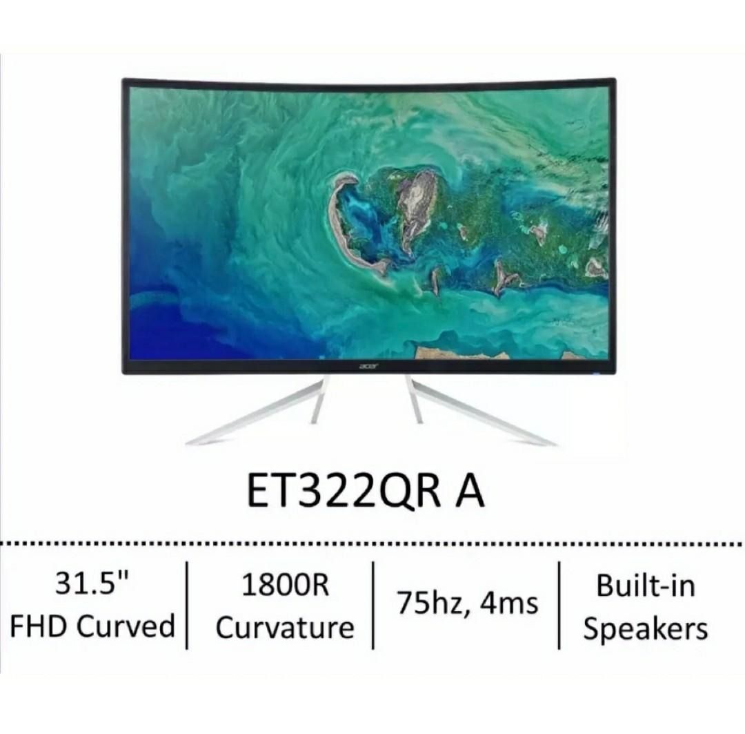 ACER ET322QR A FHD 31.5" Curved Monitor, Computers & Tech, Parts