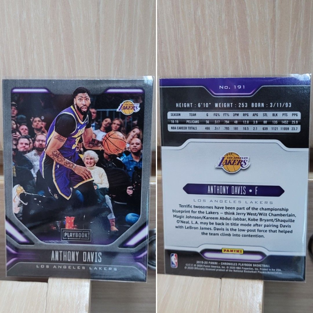 AD NBA銀字卡湖人Lakers Los Angeles Anthony Davis Playbook Panini