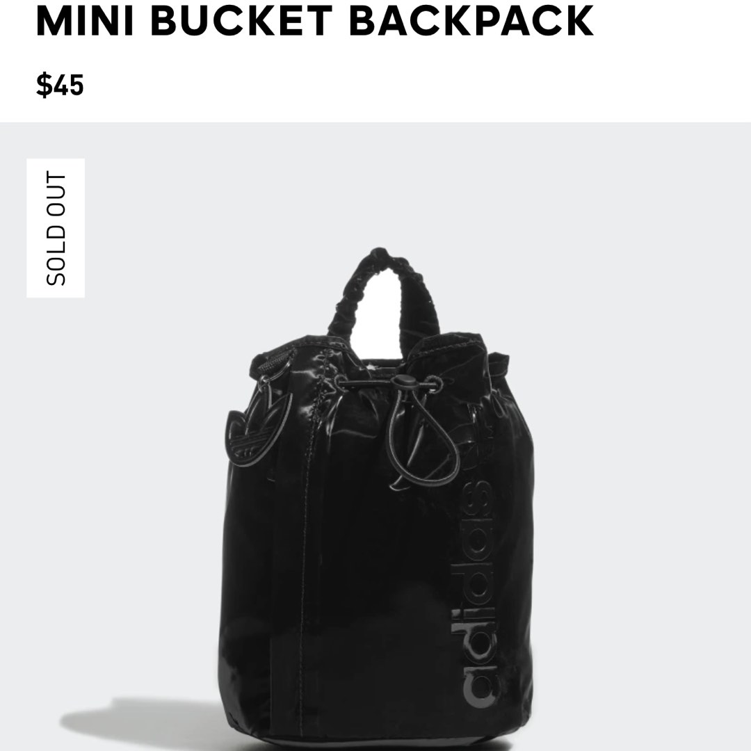 Adidas Mini Bucket Backpack Women s Fashion Bags Wallets Backpacks on Carousell