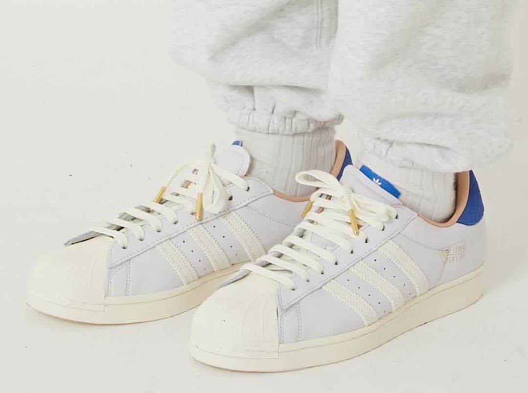 Adidas Originals Superstar White Cream Blue HQ6458 Men s Fashion