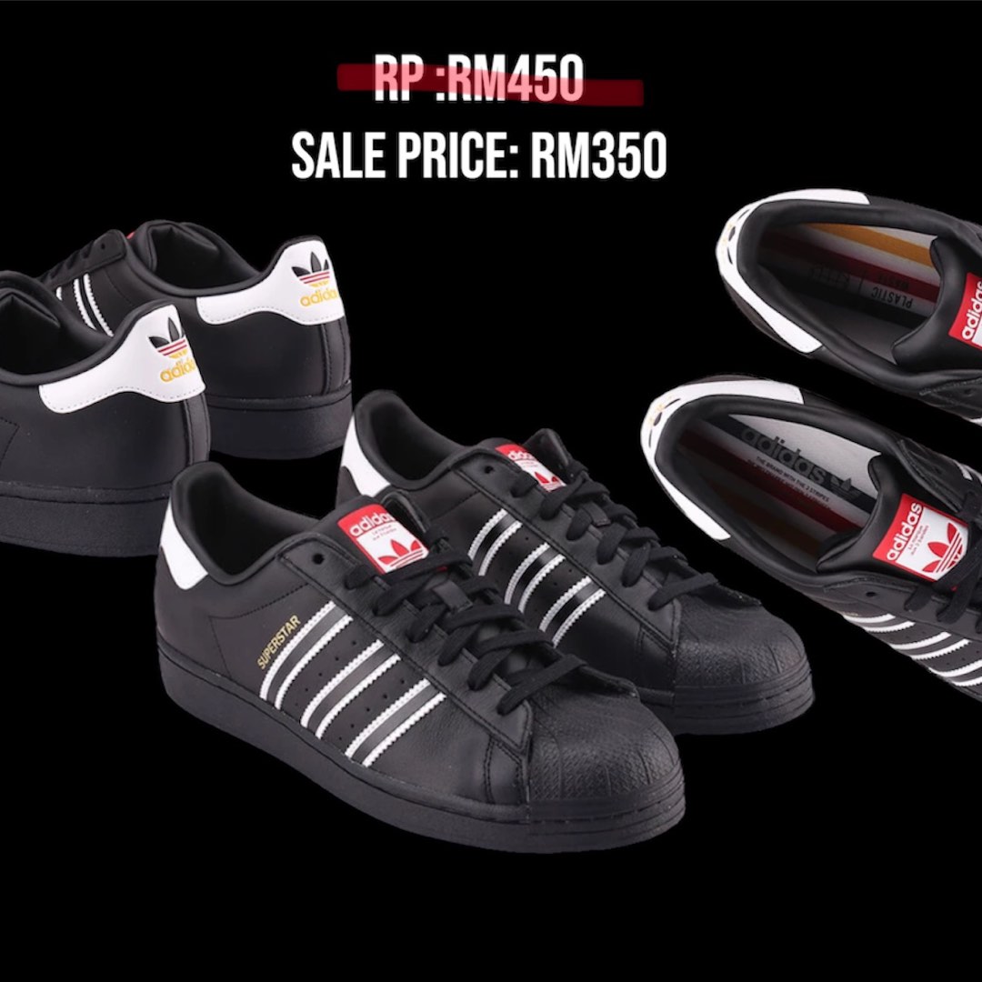Adidas Superstar Black Men s Fashion Footwear Sneakers on Carousell