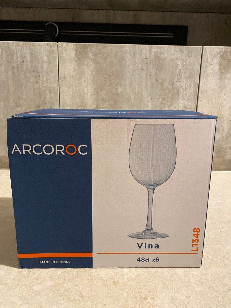 Arcoroc Wine Glasses 6 Pcs Furniture And Home Living Kitchenware And Tableware Water Bottles 6072