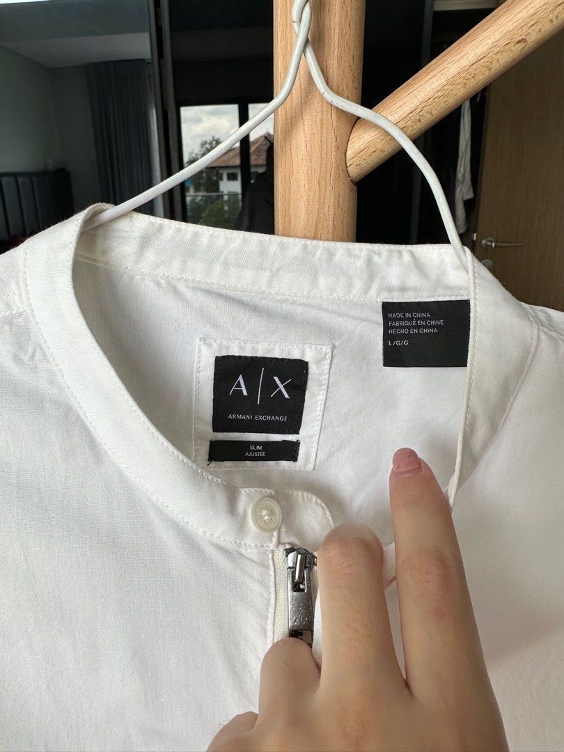 Armani Exchange white shirt size M, Men's Fashion, Tops & Sets, Formal  Shirts on Carousell