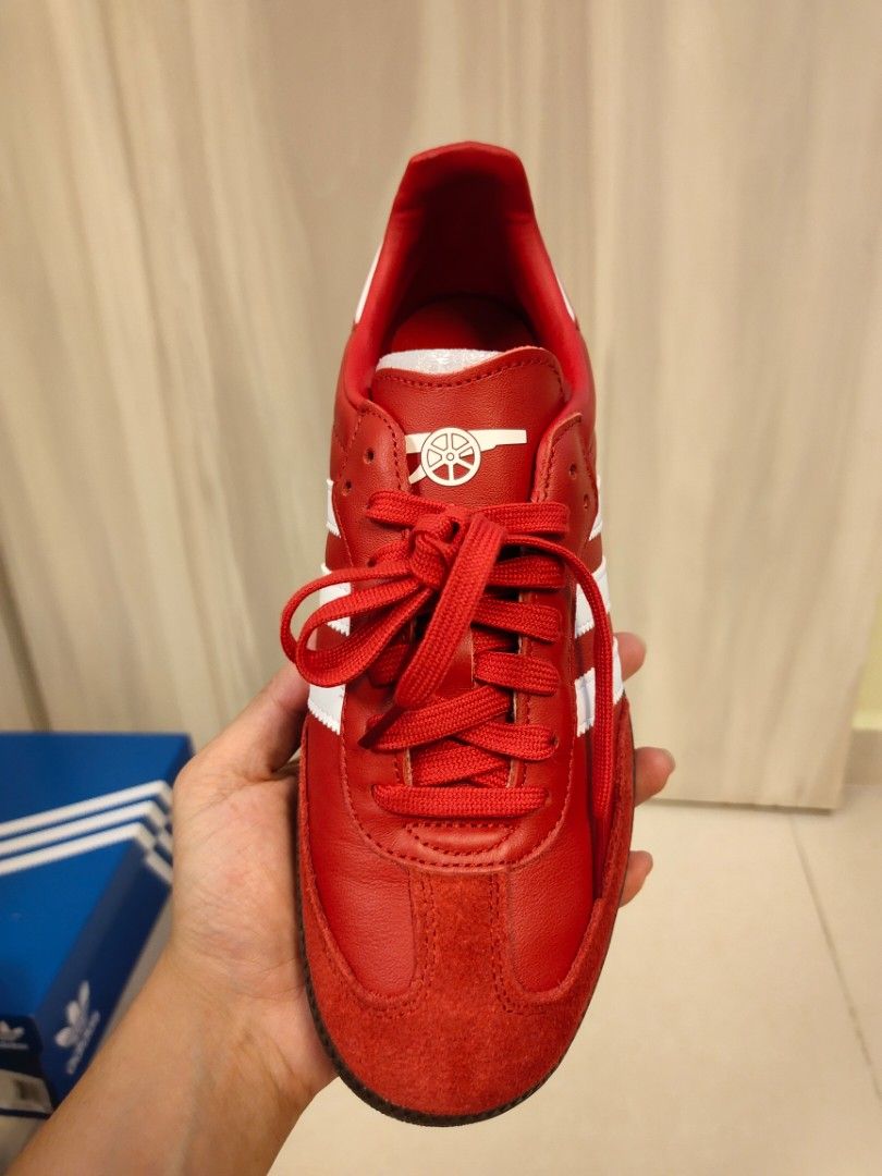 Arsenal Samba Shoes, Men's Fashion, Footwear, Sneakers on Carousell