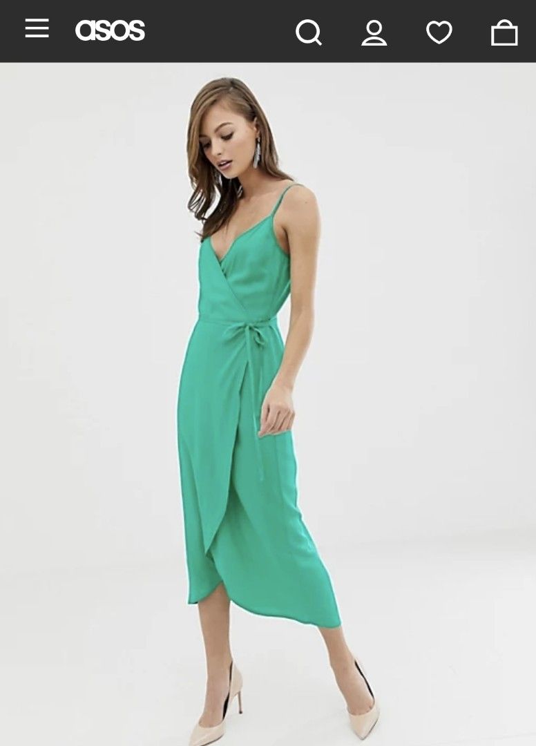 Asos cami wrap maxi dress clearance