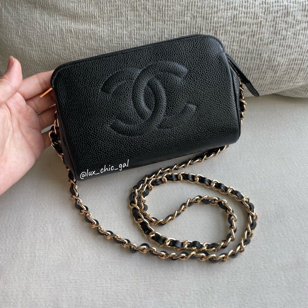 AUTHENTIC CHANEL Caviar Timeless CC Pouch 24k Gold Hardware ❤️, Luxury, Bags  & Wallets on Carousell