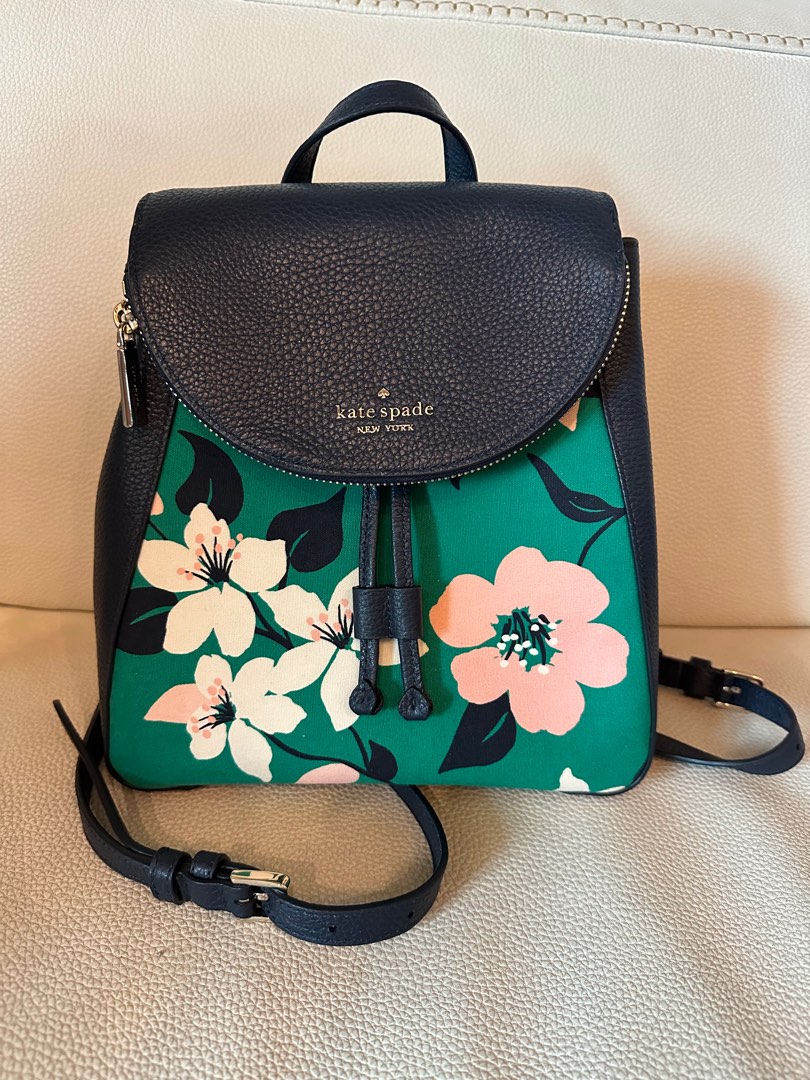 Authentic Kate Spade Leila Lily Blooms Medium Flap Backpack, Women's