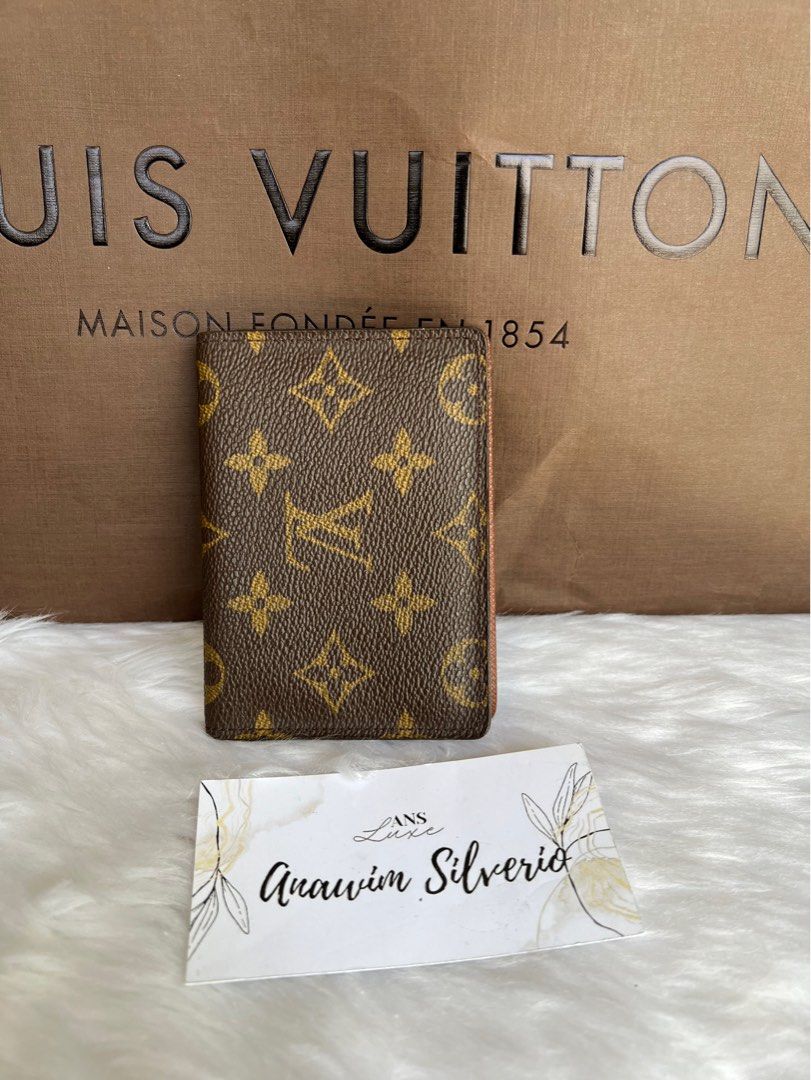 Louis Vuitton ID Card Holder Monogram Canvas Black For Men Mens Wallet  13cm LV N60378  JutinBie Luxury Store