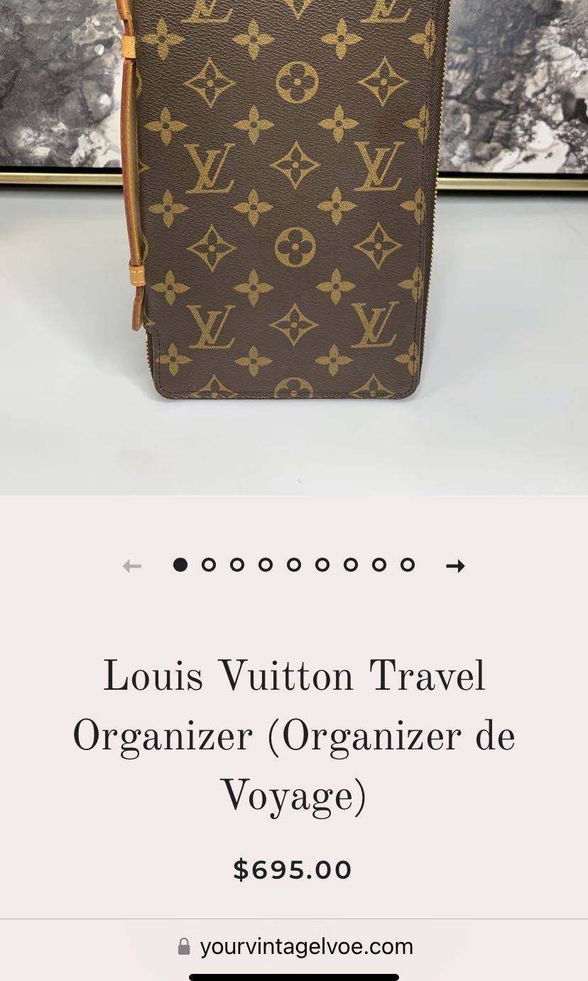 LOUIS VUITTON Monogram Organizer de Voyage Travel Organizer 24863