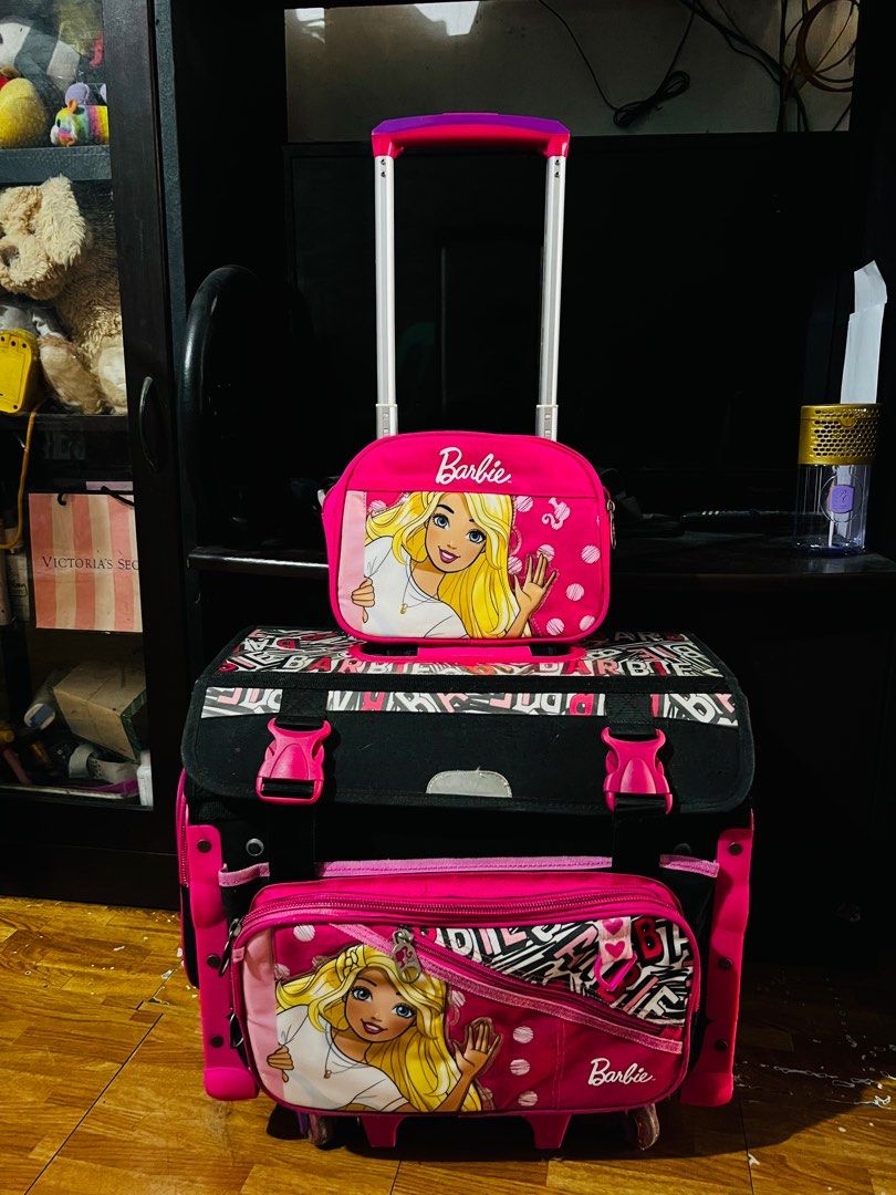 Barbie trolley bag and shoulder bag, Everything Else, Others on Carousell