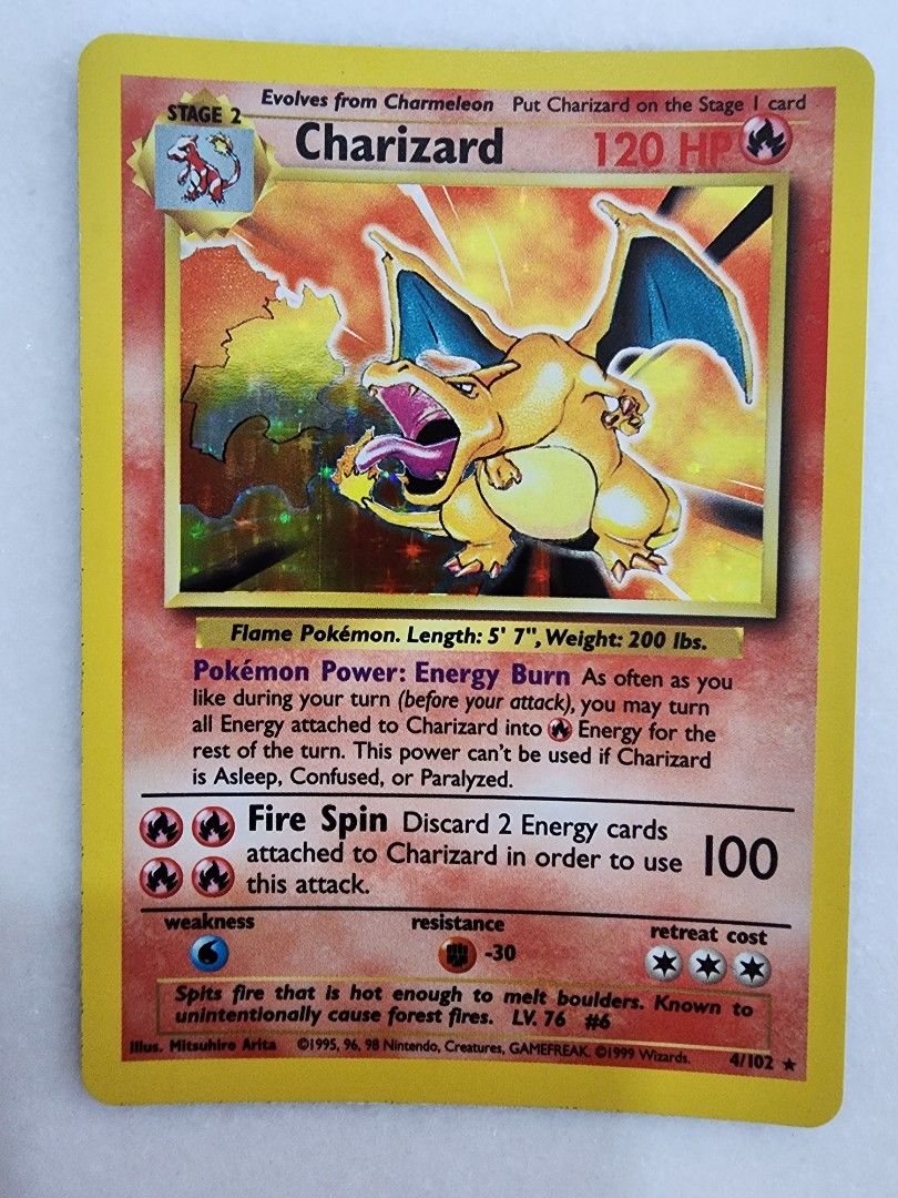 Base Charizard pokemon, Hobbies & Toys, Toys & Games on Carousell