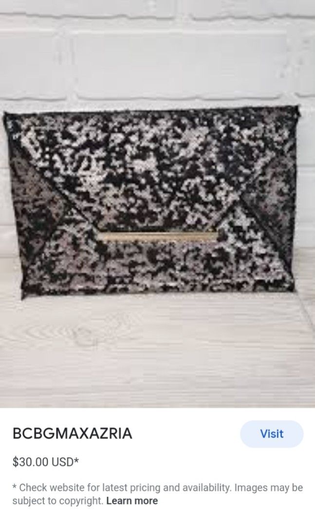 BCBG MAXAZRIA Sequin Clutch Women s Fashion Bags Wallets