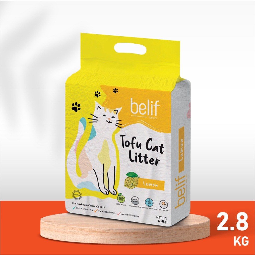 Belif Tofu Litter 2.8kg 7L, Pet Supplies, Health & Grooming on Carousell