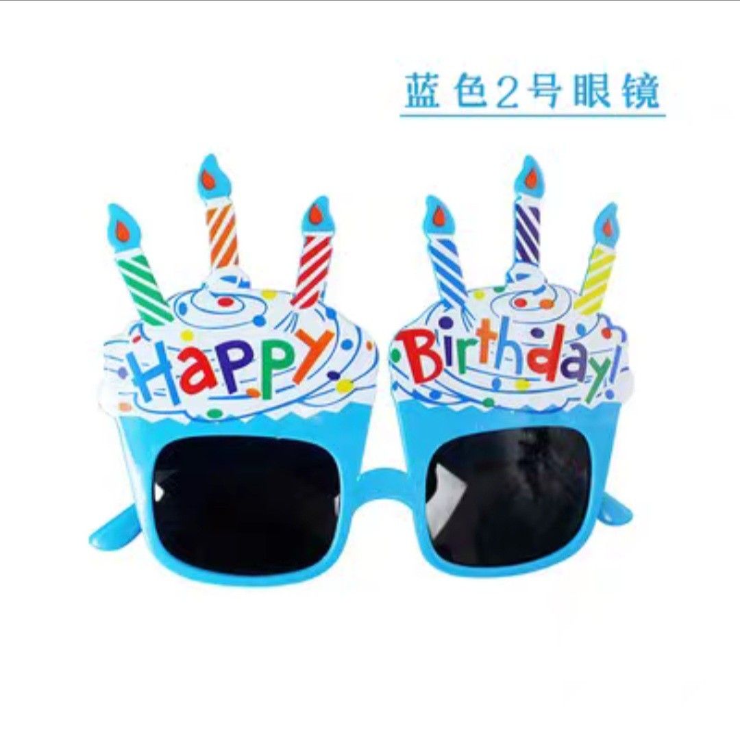 Birthday Party Props Birthday Glasses, Hobbies & Toys, Stationery