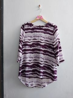 Blouse Atasan Cardinal Femme Wanita Ungu Size XL