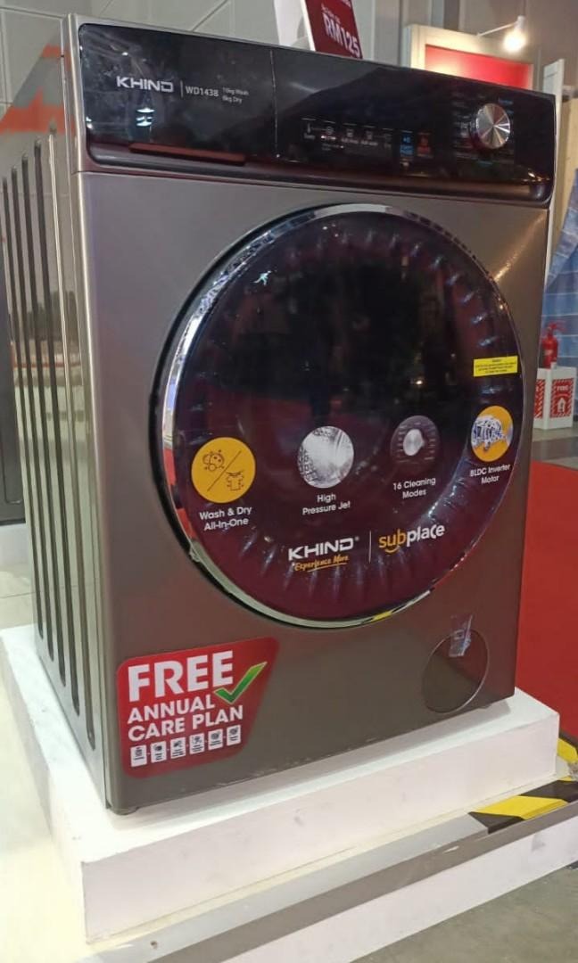 BOLEH ANSURAN BULANAN RM125 KHIND MESIN BASUH WASHER DRYER 2 IN 1 (WASH