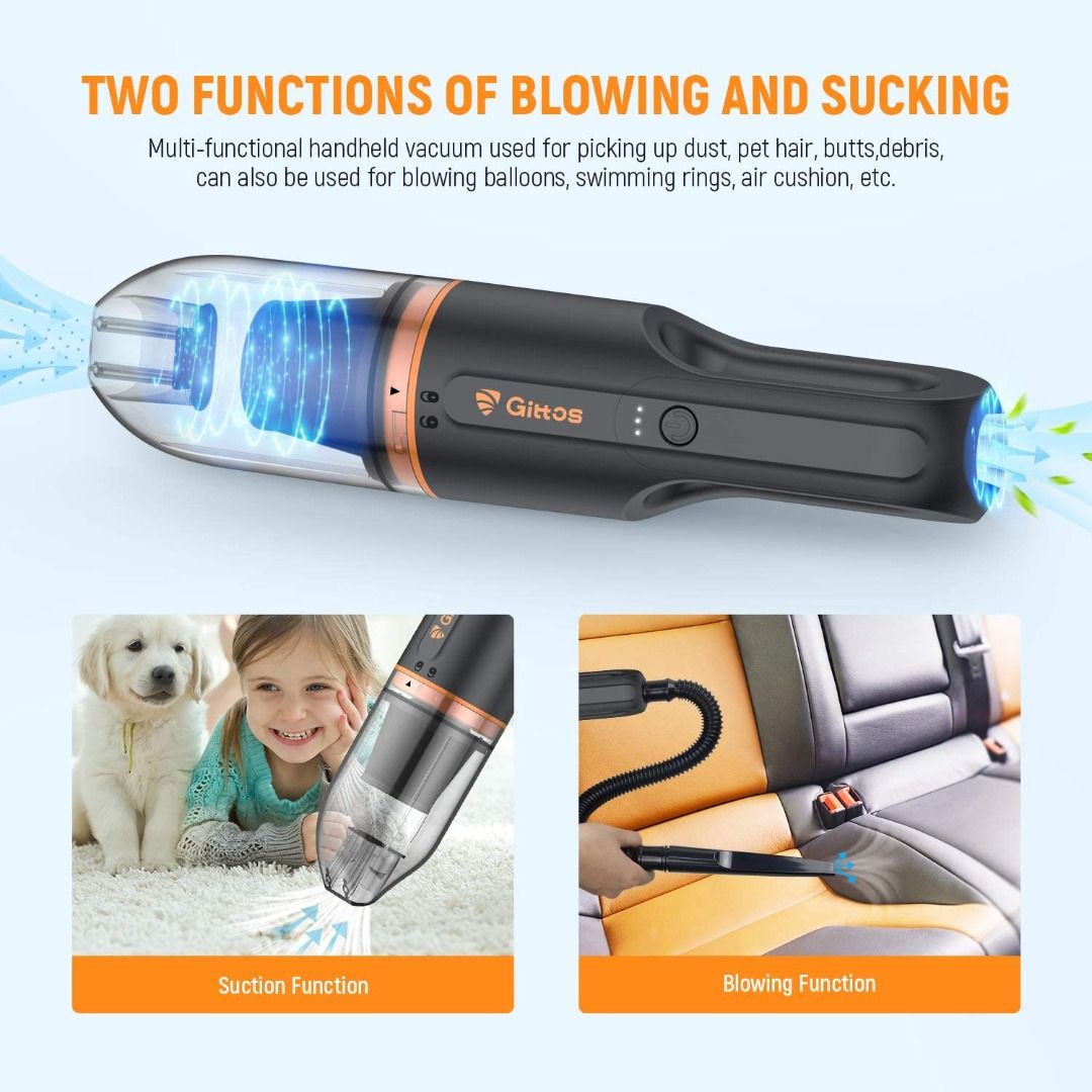 (Box defect New) Handheld Vacuum, Gittos Handheld Vacuum Cleaner