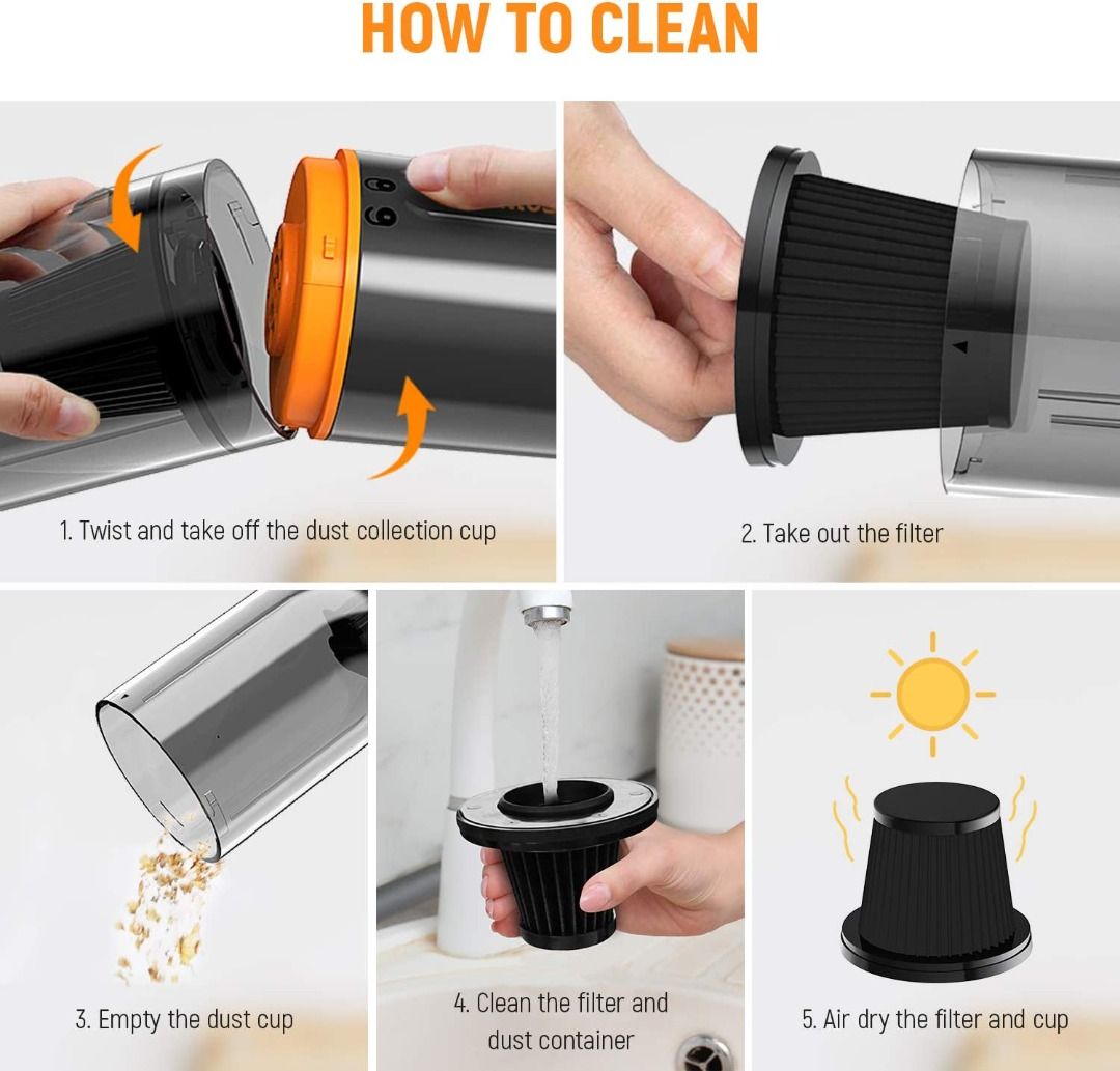 (Box defect New) Handheld Vacuum, Gittos Handheld Vacuum Cleaner