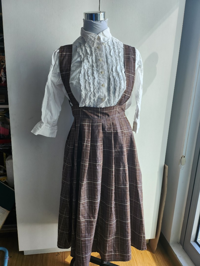 Dark Cottagecore Plaid Dress